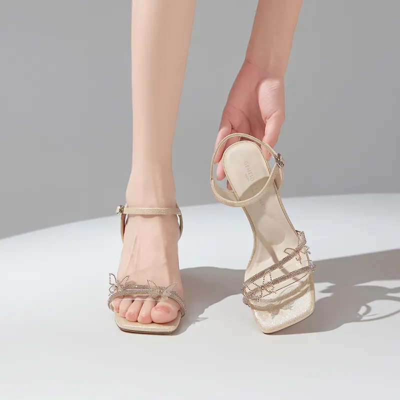 GEMEIQ One Strap Sandals 8cm Women's-9
