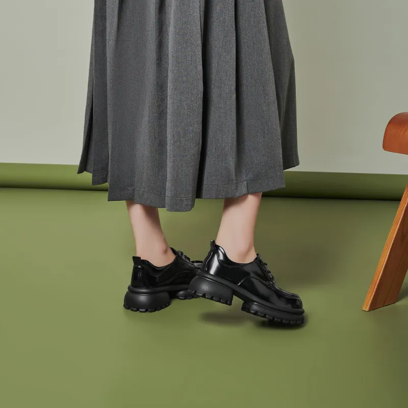 GEMEIQ Loafers Women's Low Top Black/Ecru-5