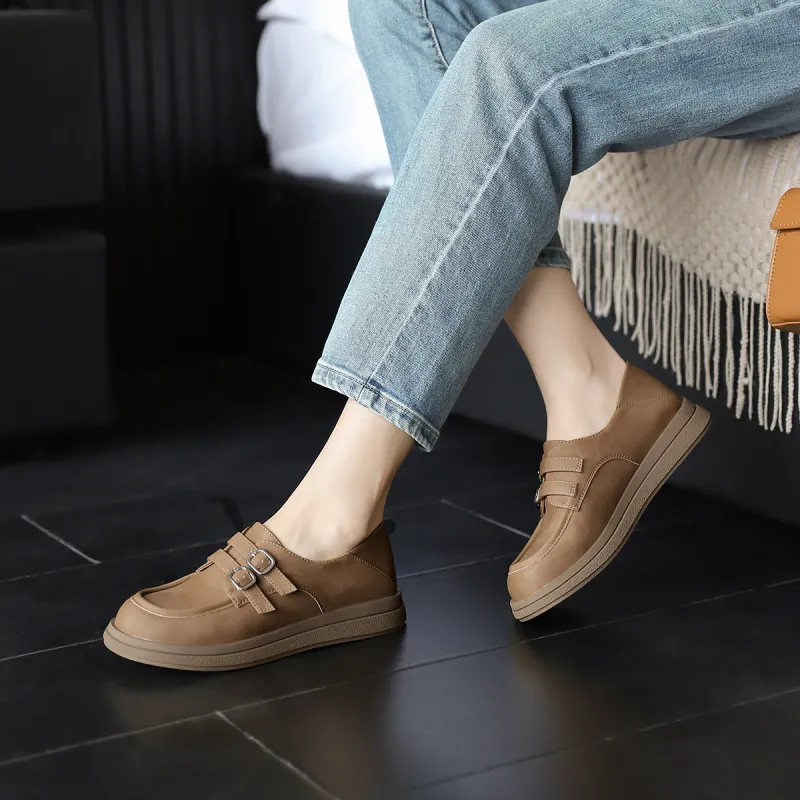 GEMEIQ Loafers Women's Beige/Milk Tea-11