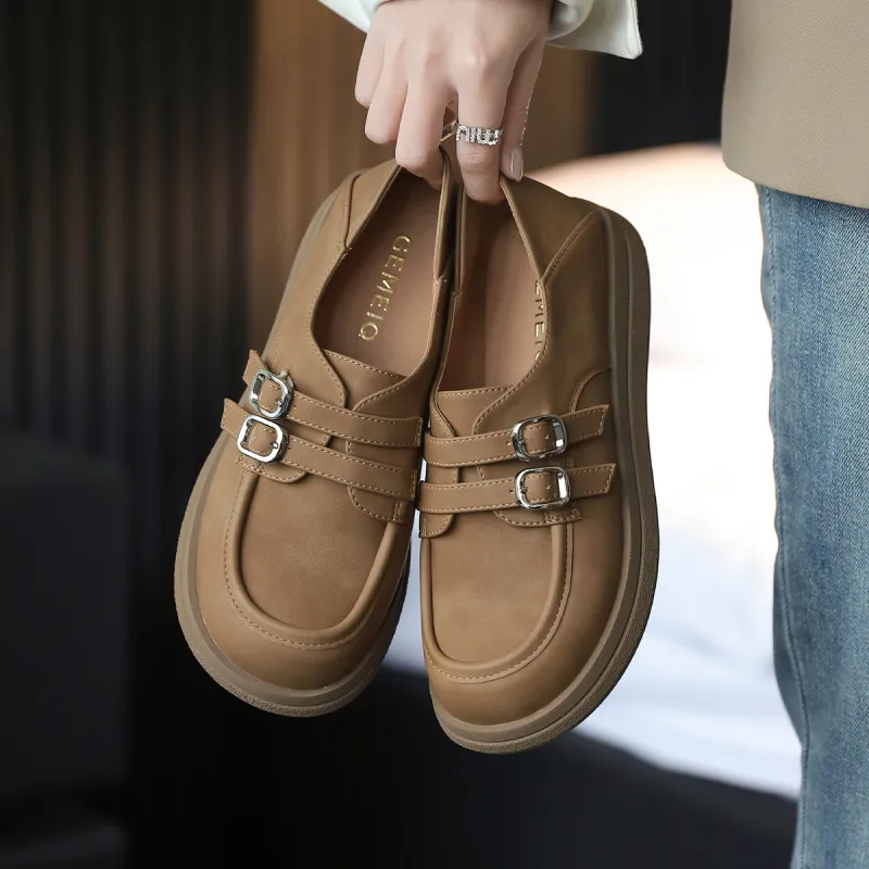 GEMEIQ Loafers Women's Beige/Milk Tea-8