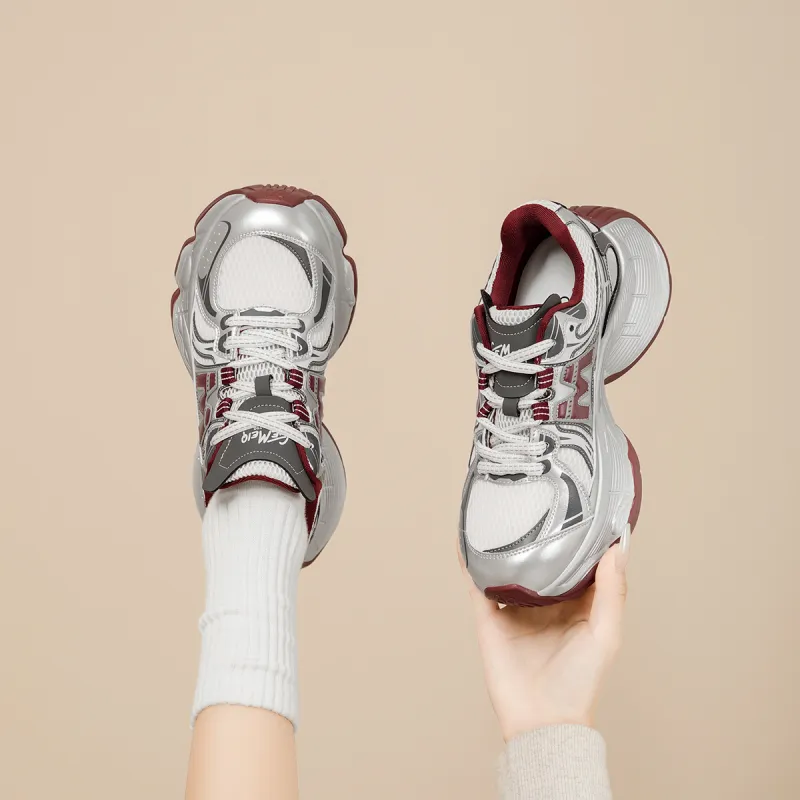 GEMEIQ Cushioning, Slip Resistant, Abrasion Resistant, Breathable Chunky Sneakers Women's-8