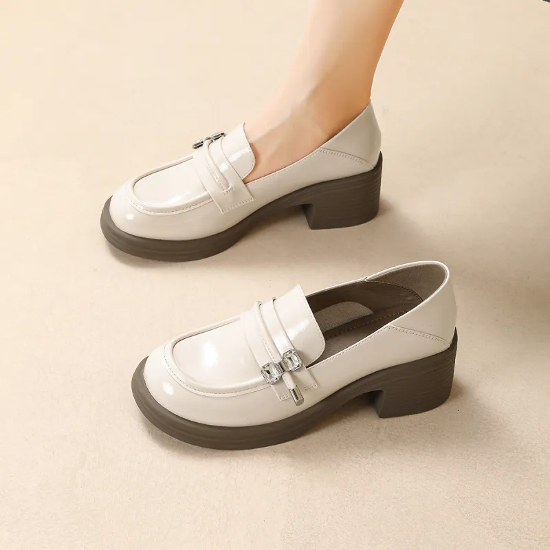 GEMEIQ Block Heel High Heels 5.5cm Women's-13