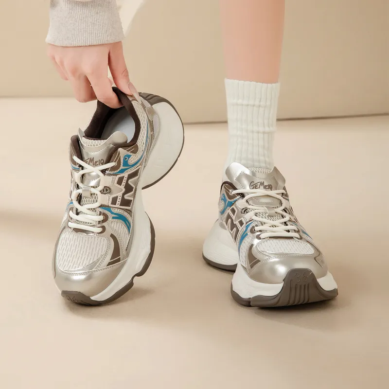 GEMEIQ Cushioning, Slip Resistant, Abrasion Resistant, Breathable Chunky Sneakers Women's-11
