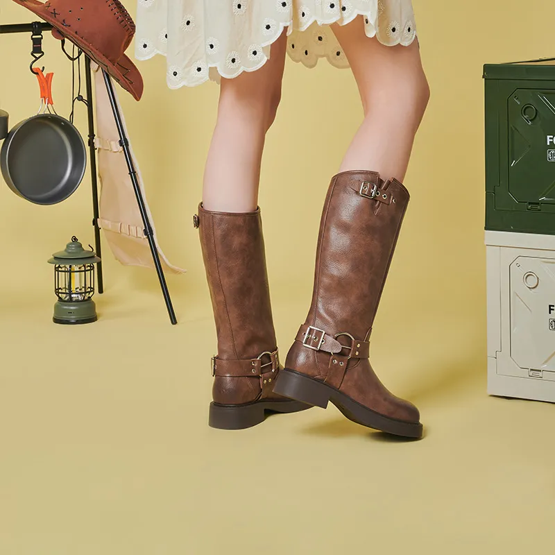 GEMEIQ Knee high Boots 4cm Women's-12