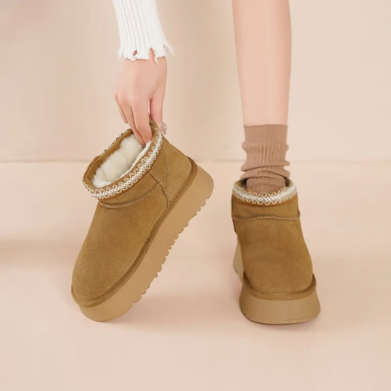GEMEIQ Snow Boots Women's Camel/Coffee-3