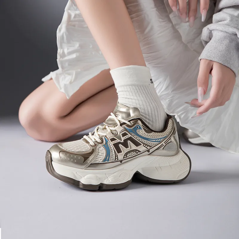 GEMEIQ Cushioning, Slip Resistant, Abrasion Resistant, Breathable Chunky Sneakers Women's-16