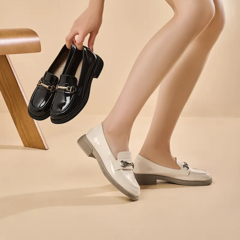 GEMEIQ Loafers Women's Black/Beige-16