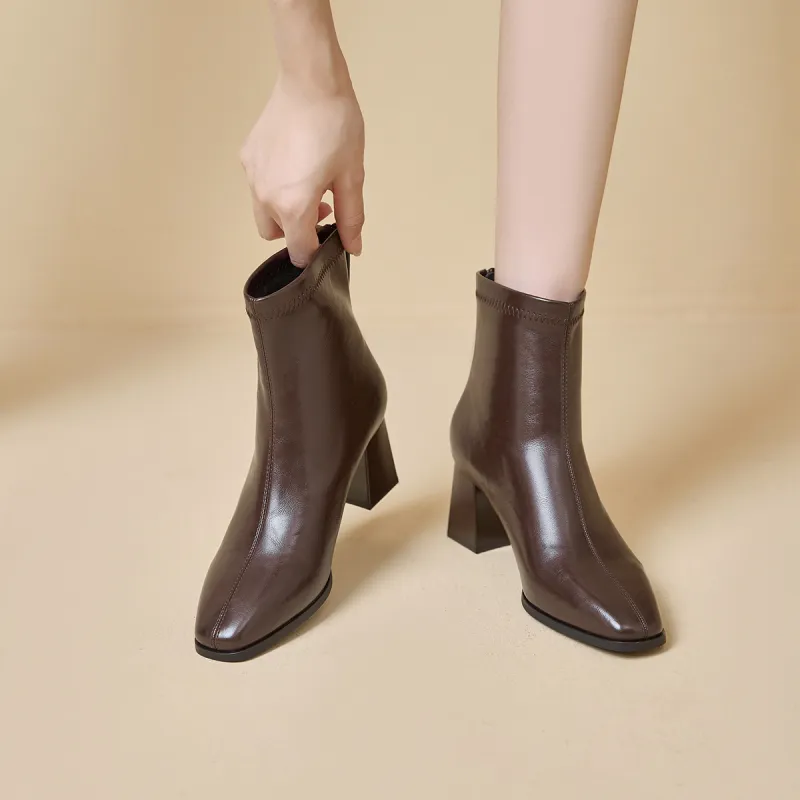 GEMEIQ Ankle Boots Women's Black/Brown-8