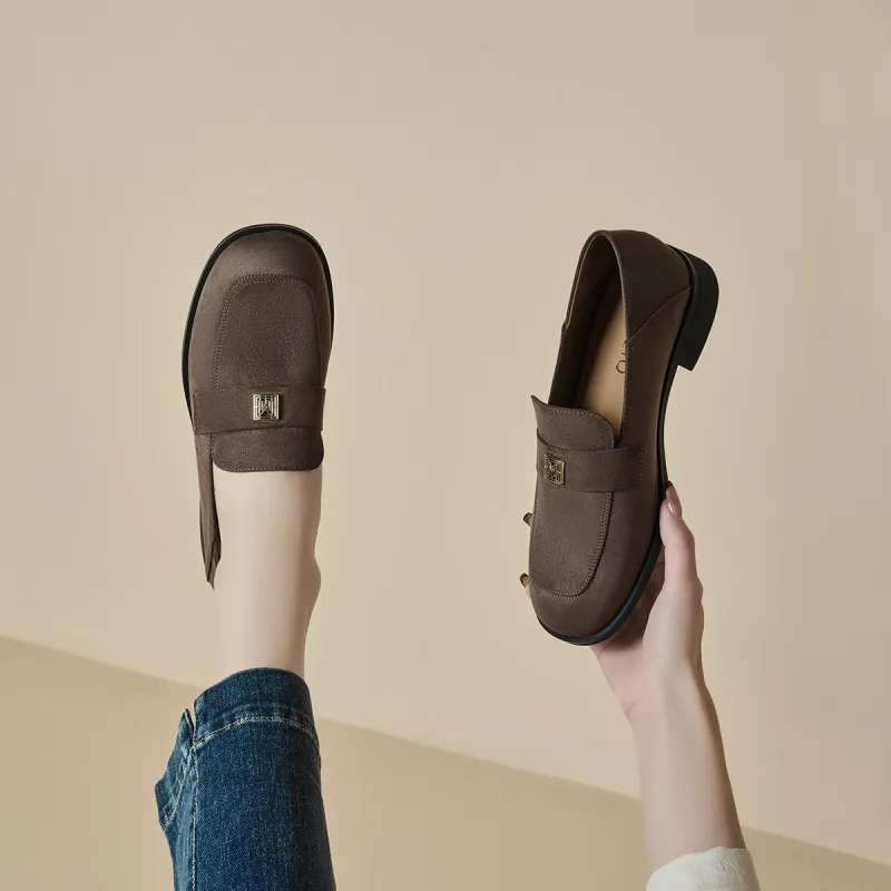 GEMEIQ Loafers Women's Yellow Brown/Coffee-10