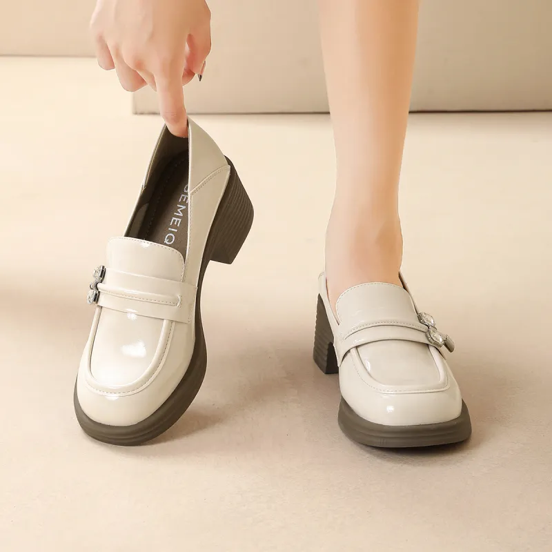 GEMEIQ Block Heel High Heels 5.5cm Women's-9