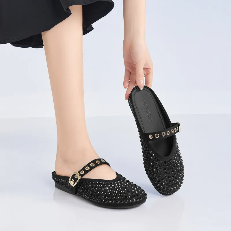 GEMEIQ Abrasion Resistant Slip Resistant Wrap toe Slippers Women's-4