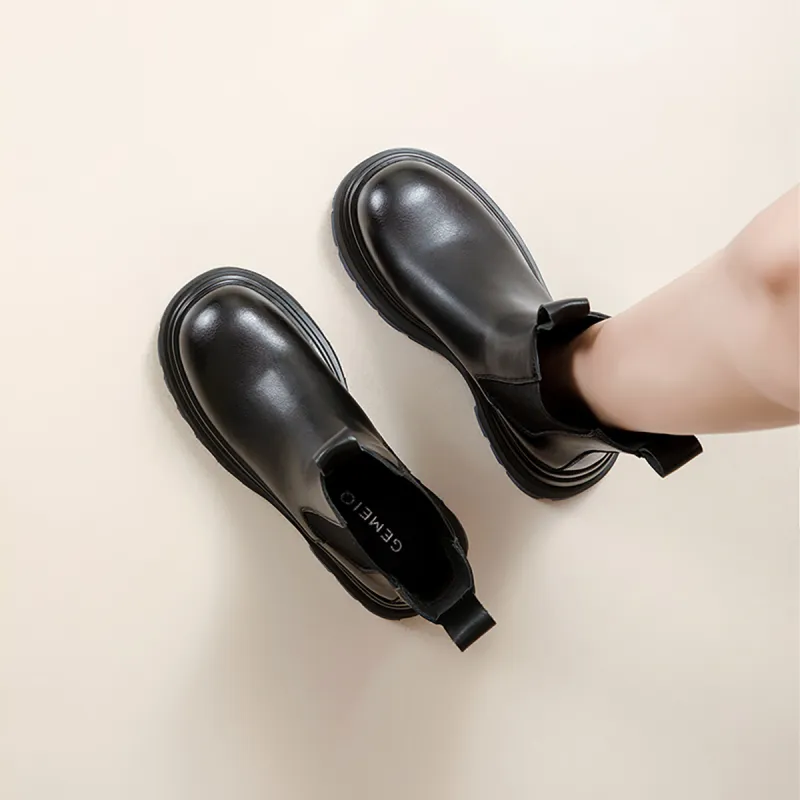 GEMEIQ Chelsea Boots Women's Black Red/Black Blue-7