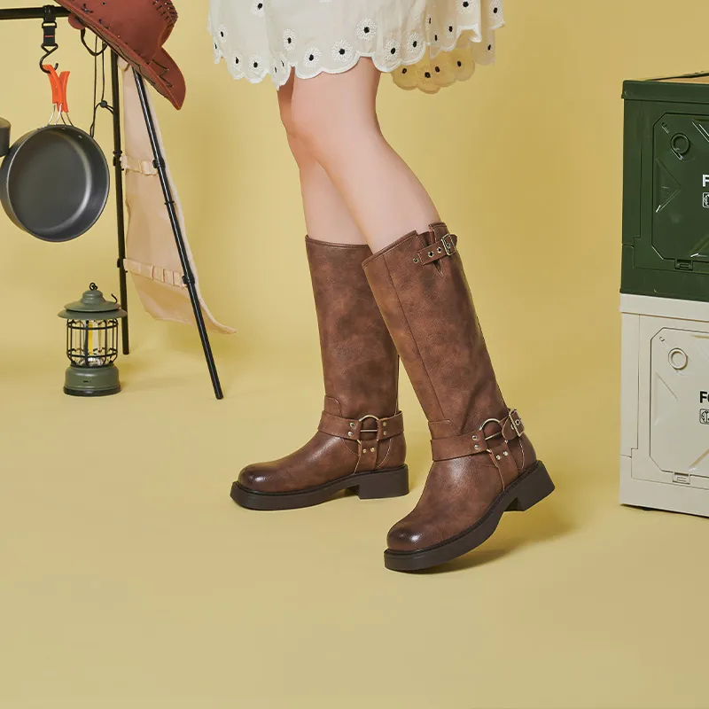 GEMEIQ Knee high Boots 4cm Women's-13