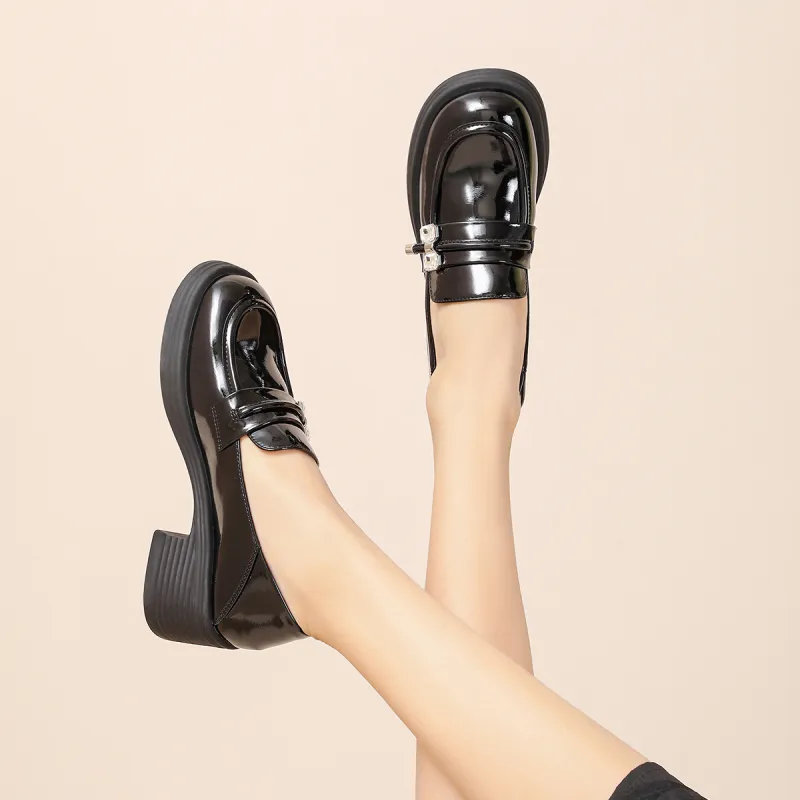 GEMEIQ Block Heel High Heels 5.5cm Women's-4