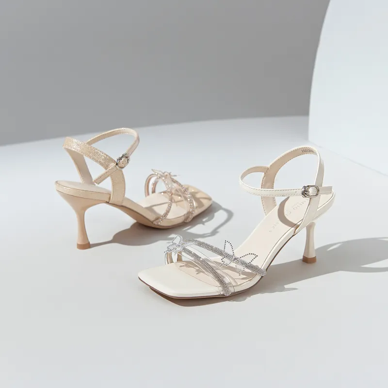 GEMEIQ One Strap Sandals 8cm Women's-4