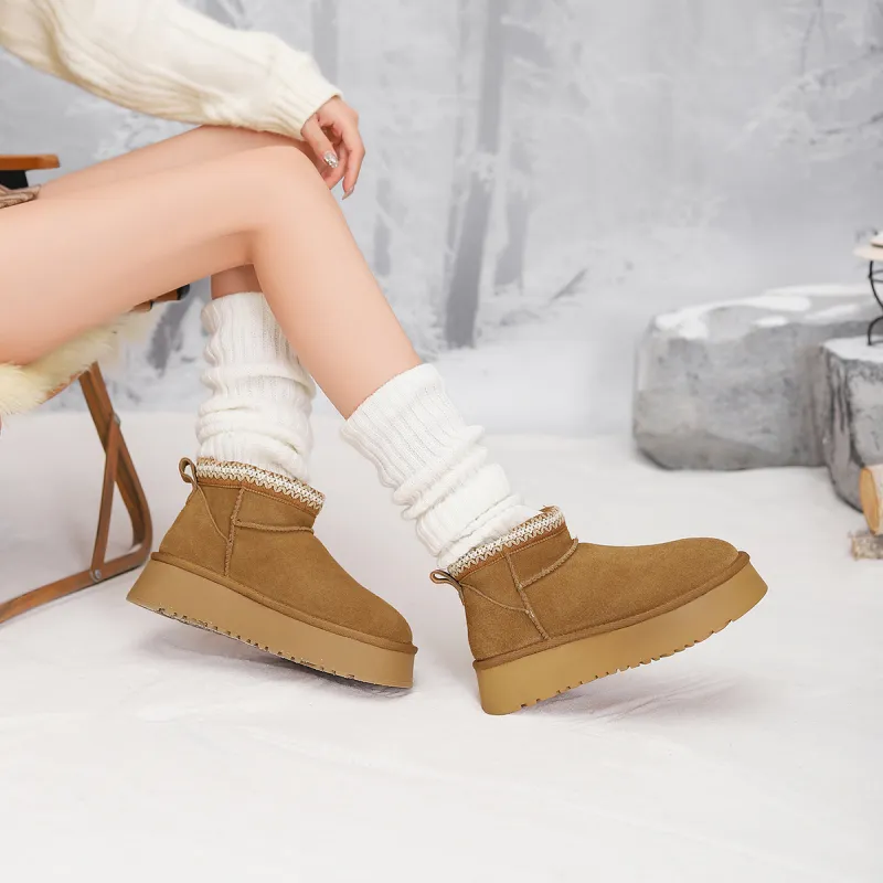 GEMEIQ Snow Boots Women's Camel/Coffee-6