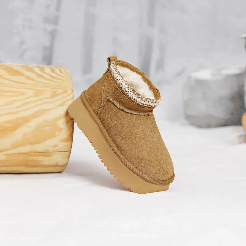 GEMEIQ Snow Boots Women's Camel/Coffee-5