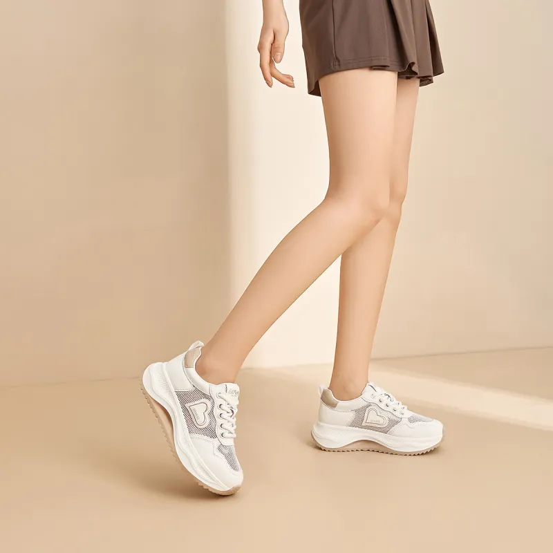 GEMEIQ Breathable Coverage Low Top Chunky Sneakers Women's-3