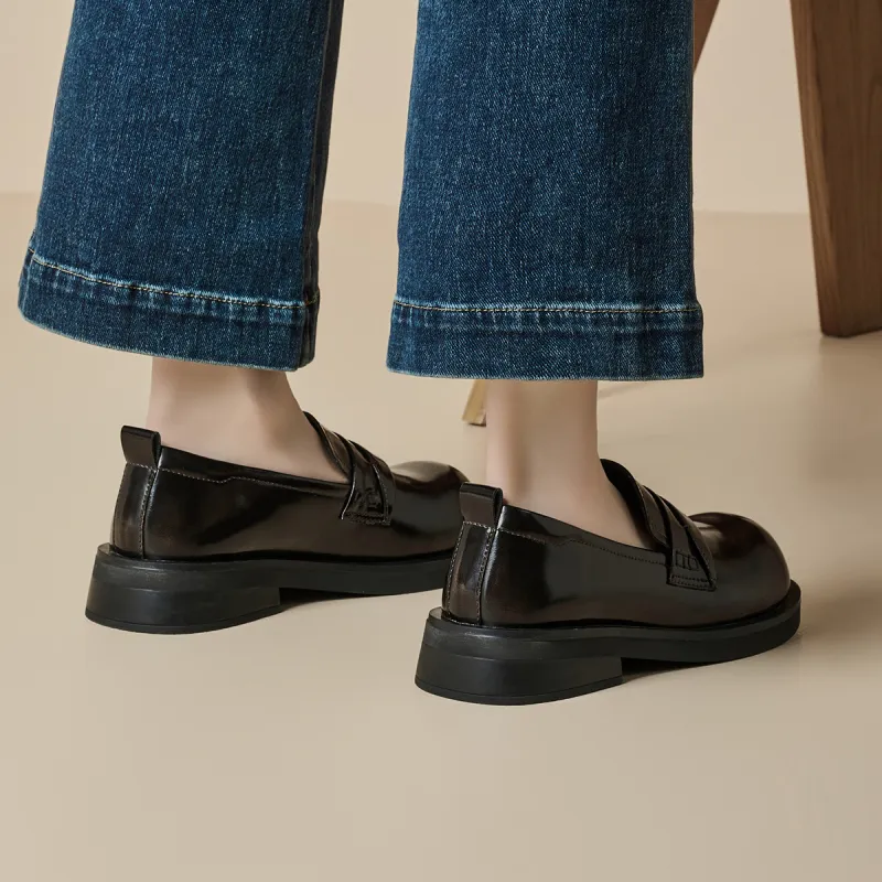 GEMEIQ Loafers 3.6cm Women's Brown-4