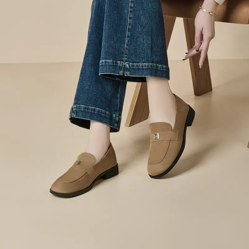 GEMEIQ Loafers Women's Yellow Brown/Coffee-6