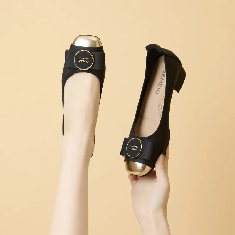 GEMEIQ Block Heel High Heels 3cm Women's-12