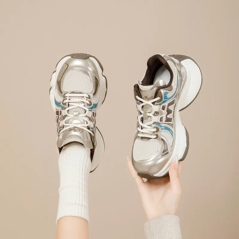 GEMEIQ Cushioning, Slip Resistant, Abrasion Resistant, Breathable Chunky Sneakers Women's-12