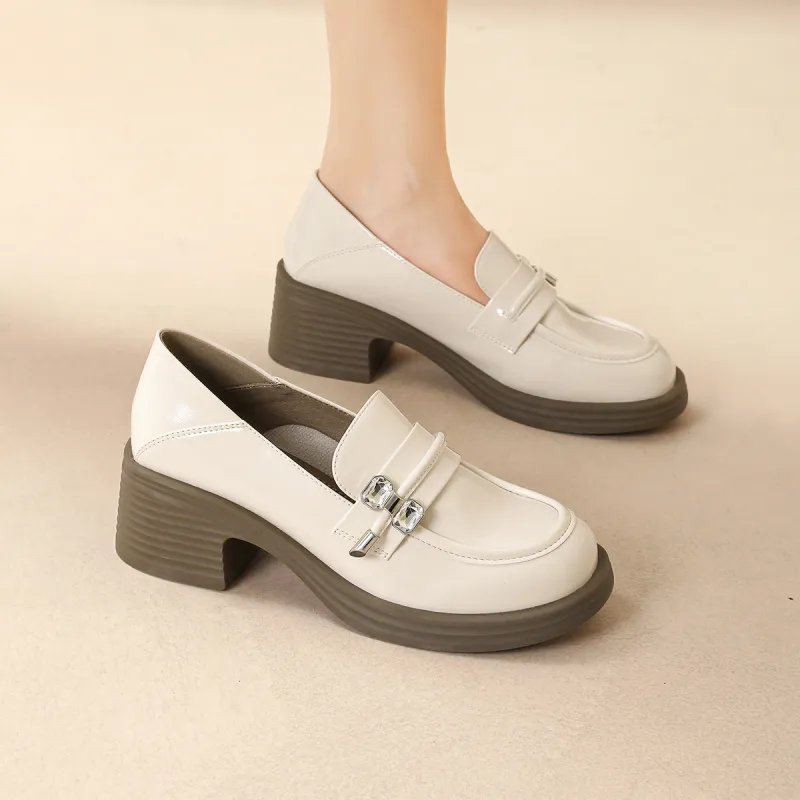 GEMEIQ Block Heel High Heels 5.5cm Women's-12