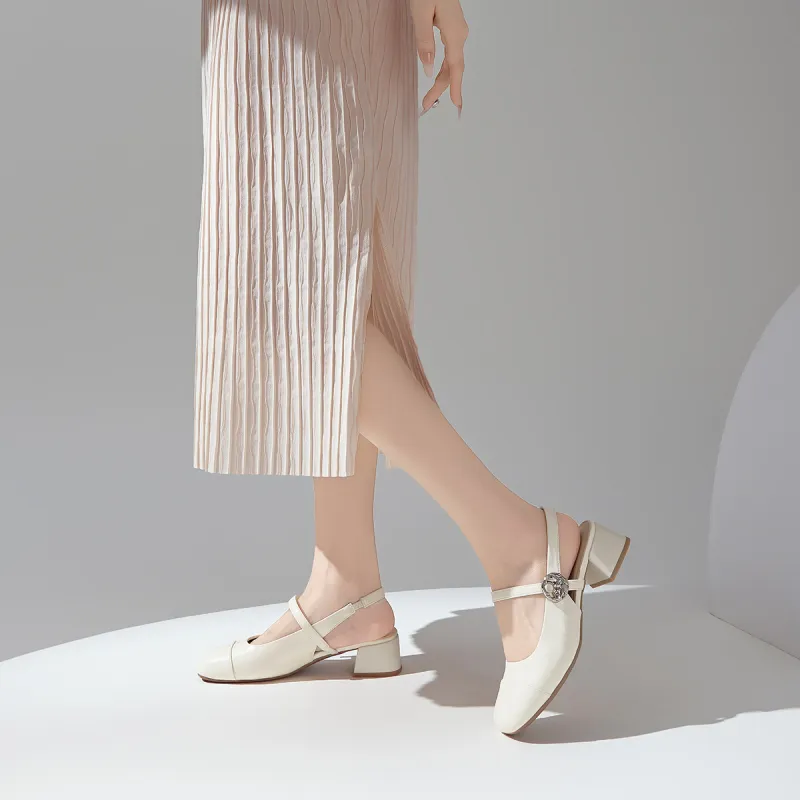 GEMEIQ Block Heel High Heels 4cm Women's-2
