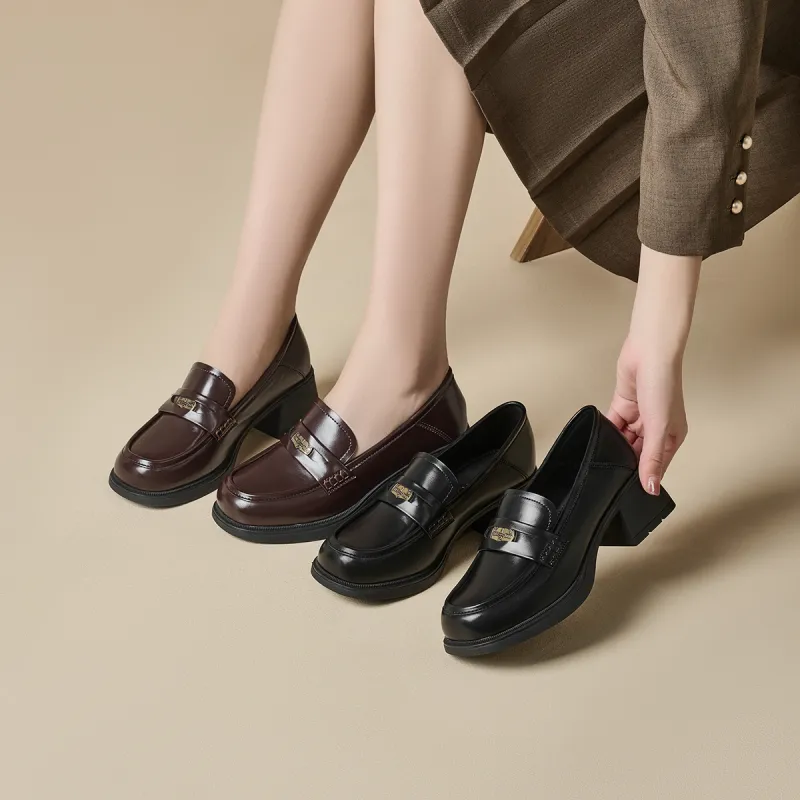 GEMEIQ Loafers Women's Low Top Black/Red Brown-12