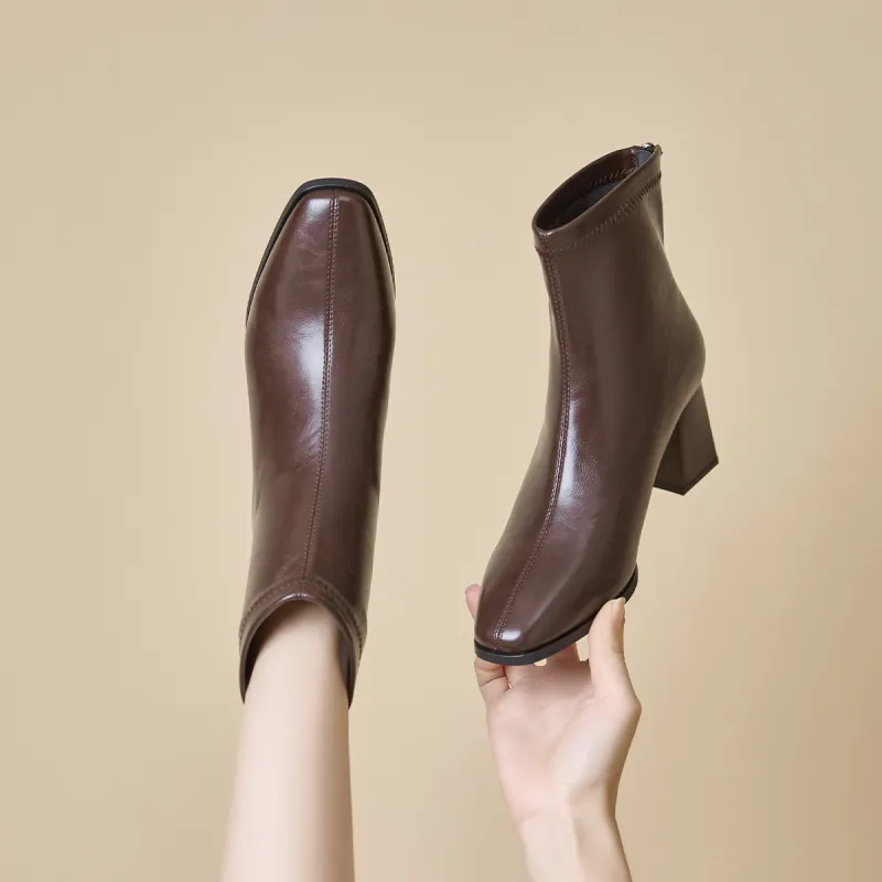 GEMEIQ Ankle Boots Women's Black/Brown-9