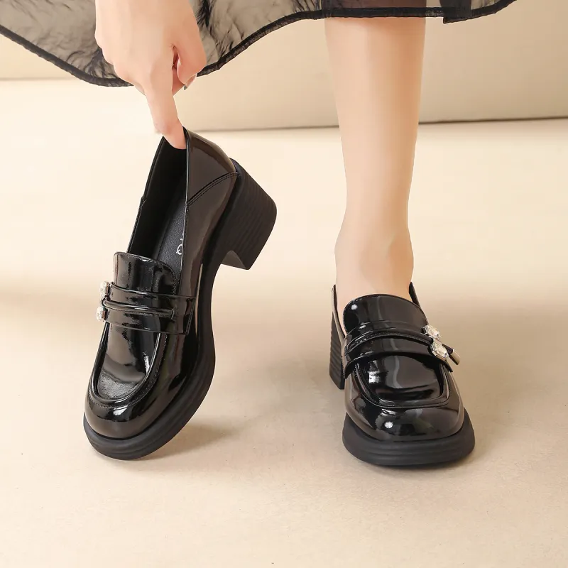 GEMEIQ Block Heel High Heels 5.5cm Women's-2