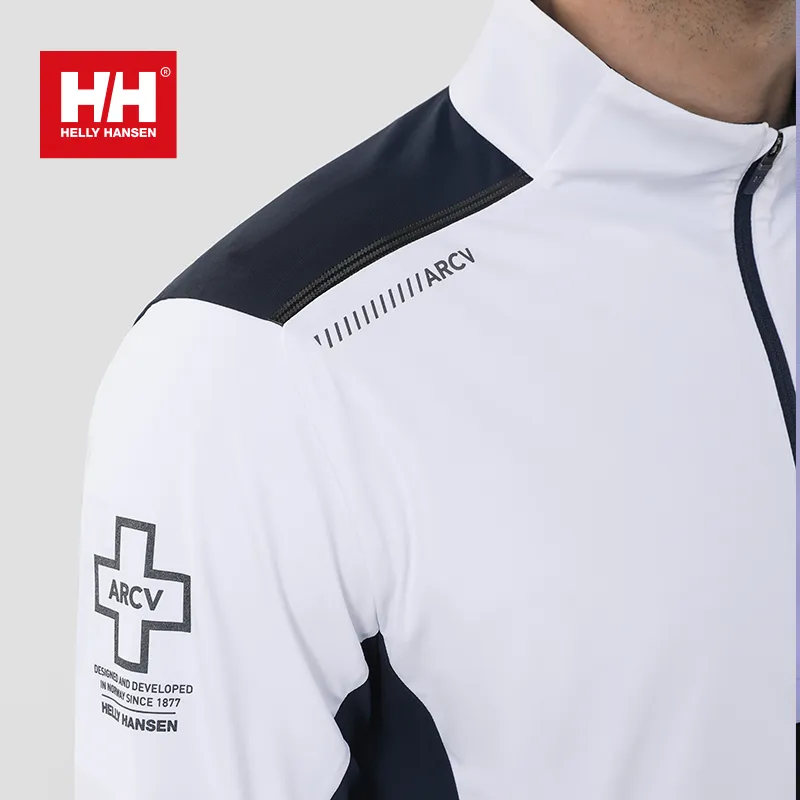 HELLY HANSEN ARCV Breathable Quick Dry UV Protection Cooling Sun Protection Clothing Men's White-4