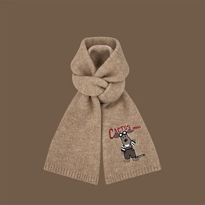 STUFFER Contains Wool Knit Scarves Unisex-23