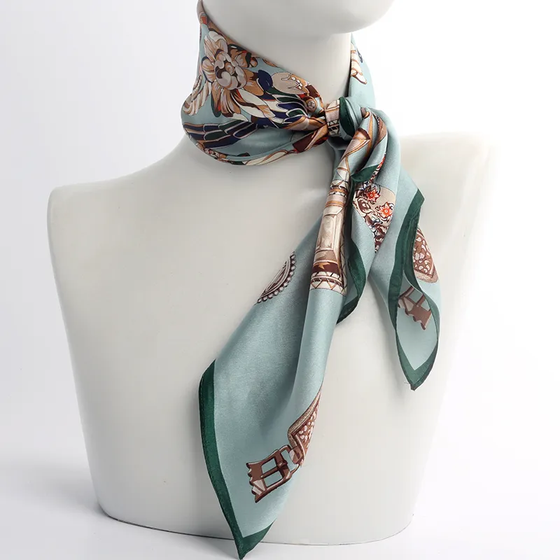 STUFFER Mulberry Silk Plain Satin Silk Scarves Women's-3