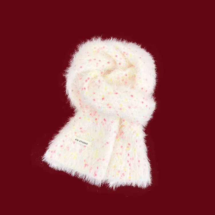 STUFFER Faux Mink Knit Scarves Women's-4