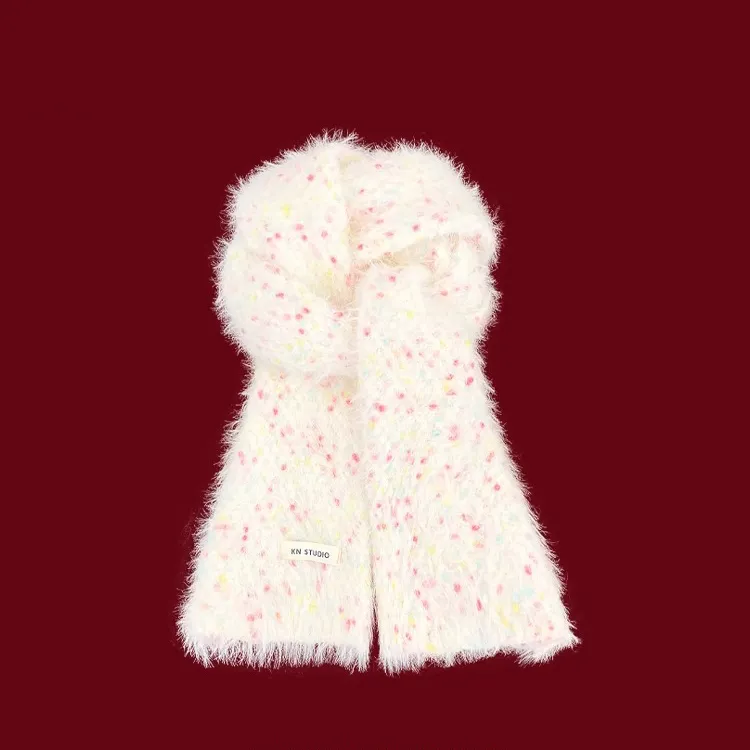 STUFFER Faux Mink Knit Scarves Women's-3