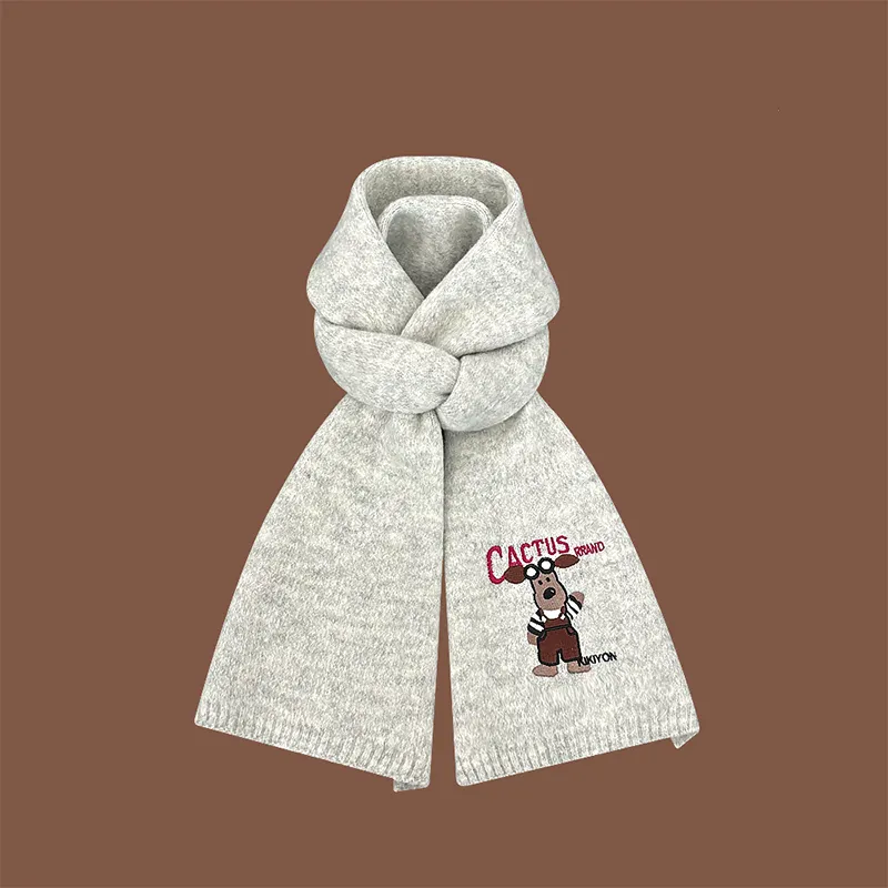 STUFFER Contains Wool Knit Scarves Unisex-5