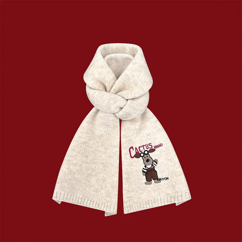 STUFFER Contains Wool Knit Scarves Unisex-2