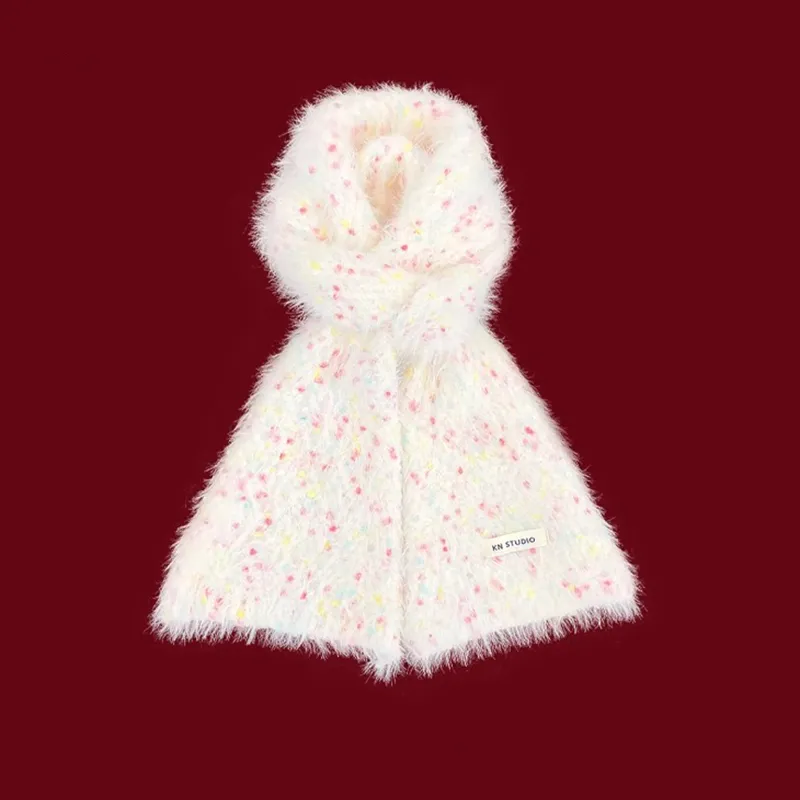 STUFFER Faux Mink Knit Scarves Women's-2