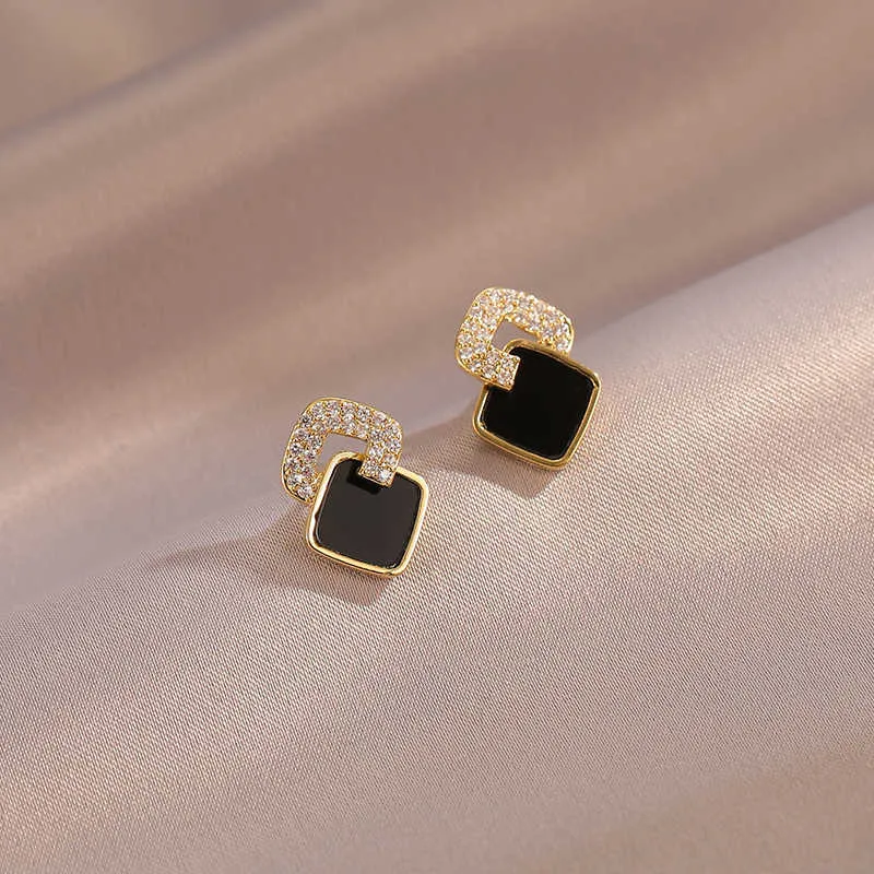 QIMEILA Copper Alloy Stud Earrings Women's-2