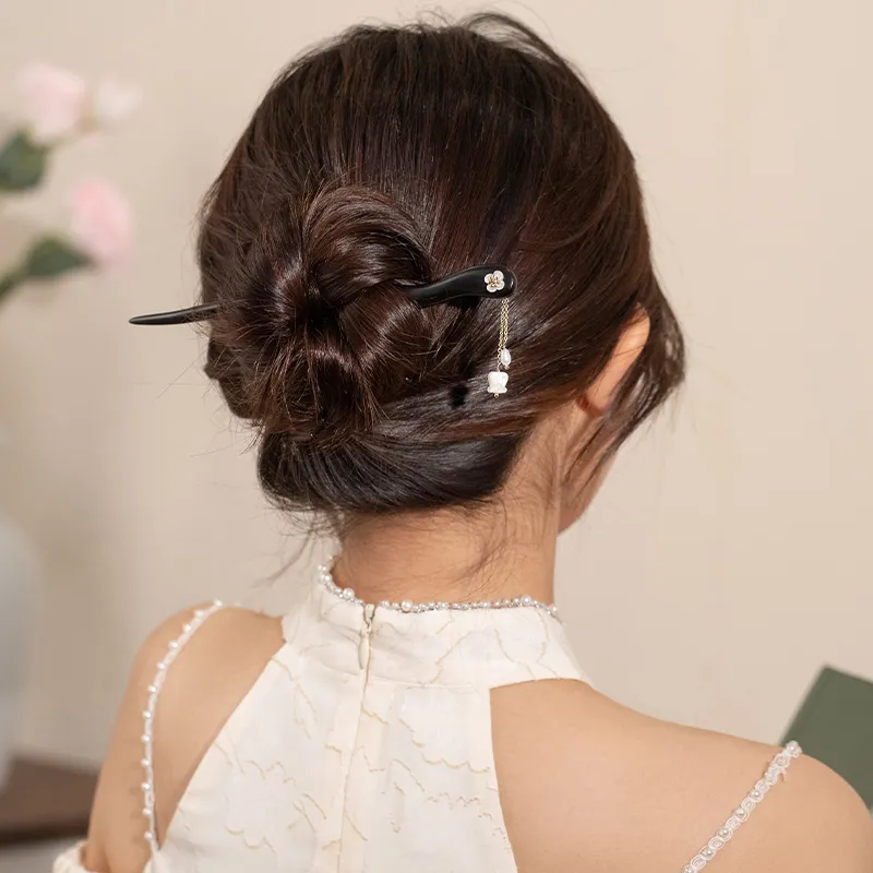 QIMEILA Wooden Hairpins Women's Box-3