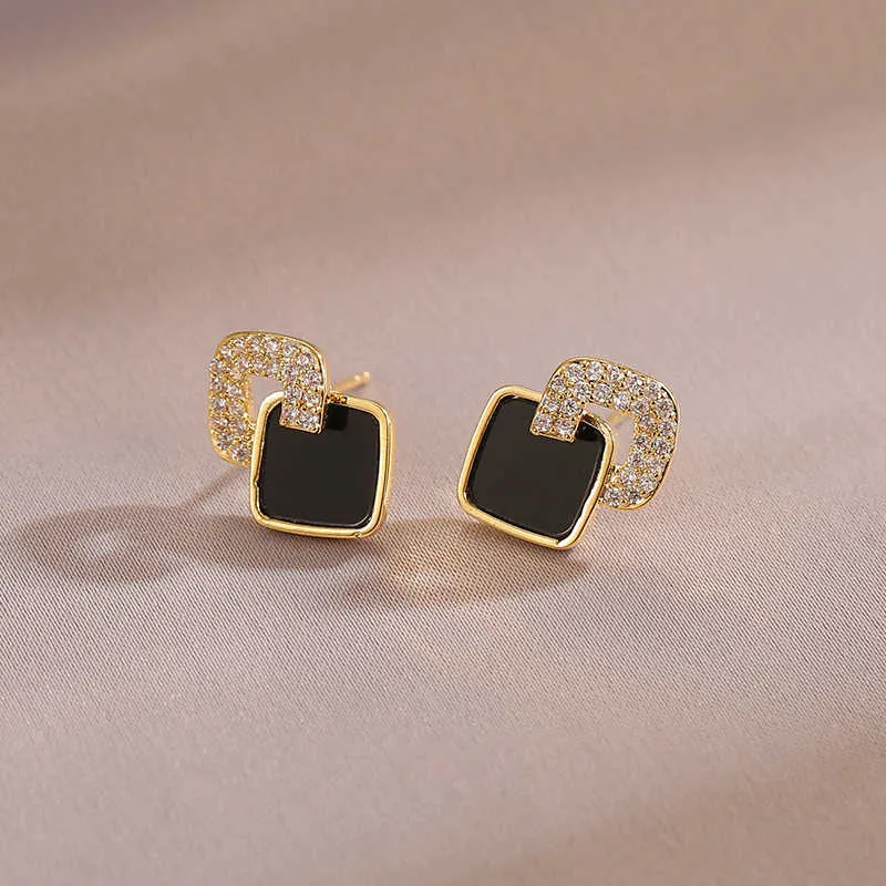 QIMEILA Copper Alloy Stud Earrings Women's-3