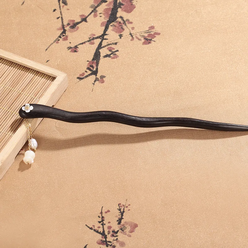QIMEILA Wooden Hairpins Women's Box-10