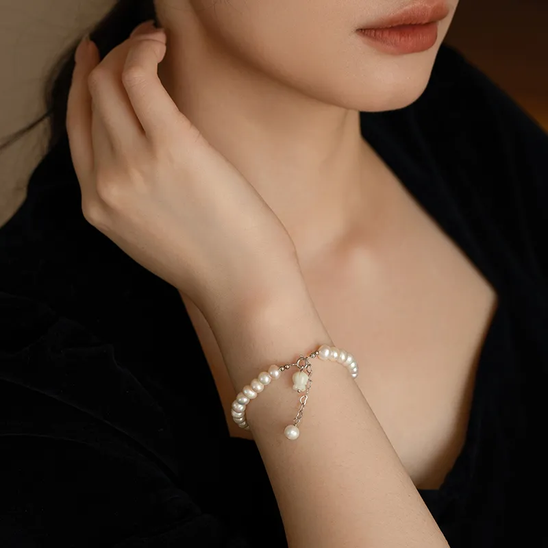 Zoo Jewel 925 Sterling Silver Freshwater Pearl Bracelets Women's-7
