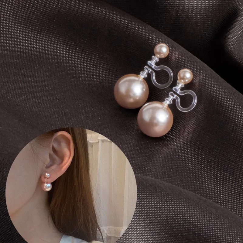 Zoo Jewel Artificial Pearl Clip On Earrings Women's-6