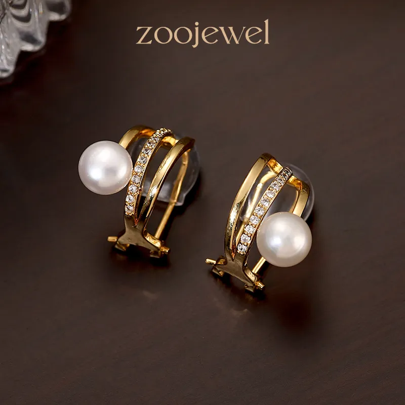 Zoo Jewel Copper Clip On Earrings Women's-1