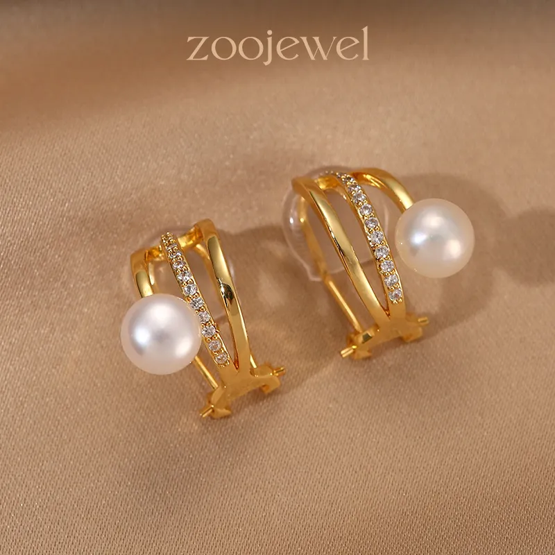 Zoo Jewel Copper Clip On Earrings Women's-2