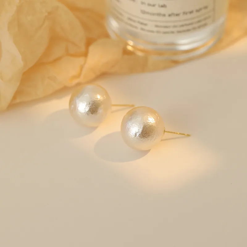 Zoo Jewel Cotton Beads Stud Earrings Women's-3