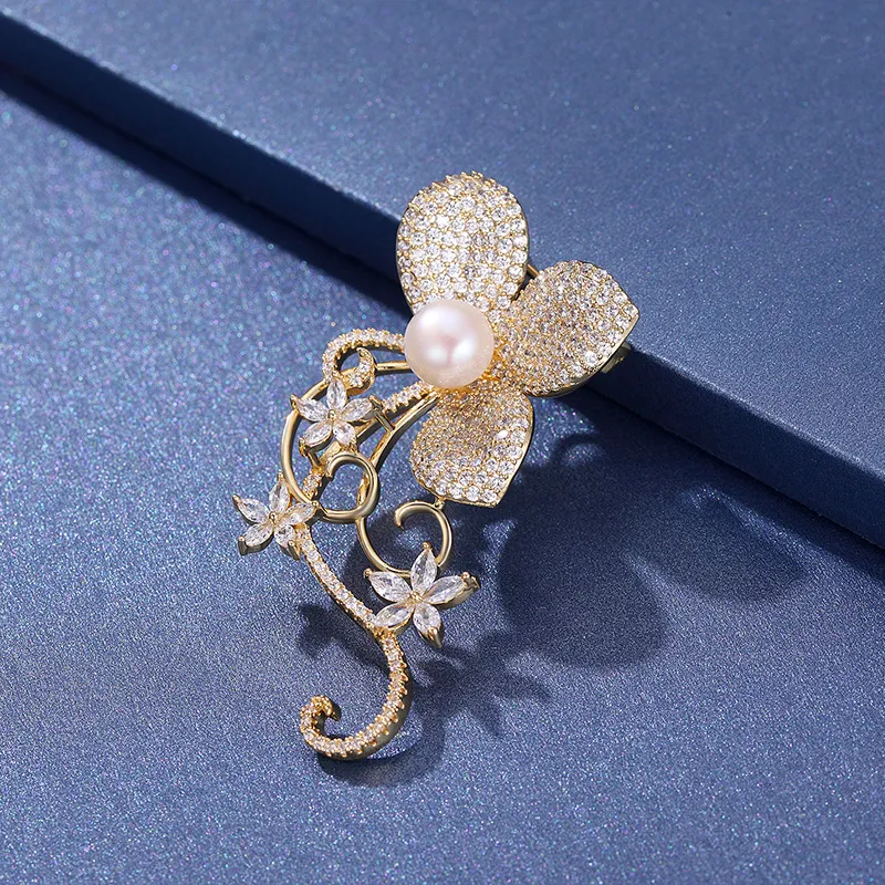 QIMEILA Copper Brooches Women's-3