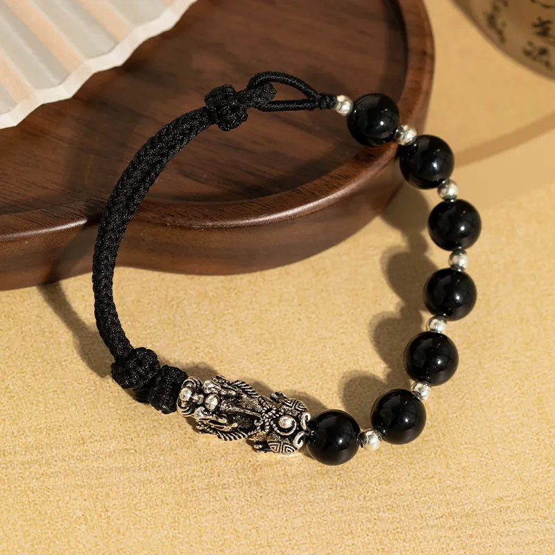 Zoo Jewel Obsidian Bracelets Men's-3